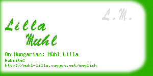 lilla muhl business card